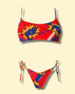 Pop Art bikini top crop